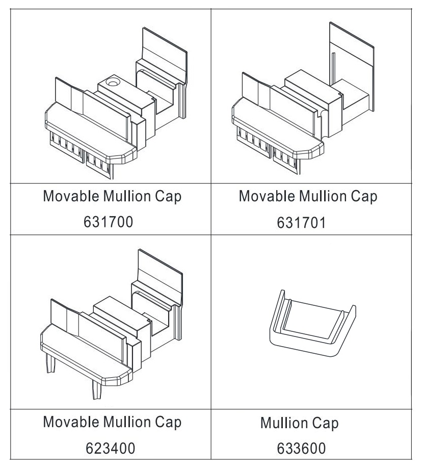 Movable Mullion Caps